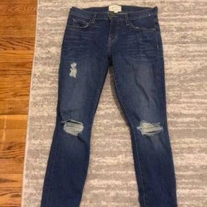 Current Elliot skinny jeans ripped